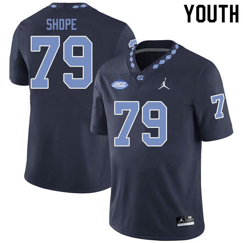 Jordan Brand Youth #79 Hunter Shope North Carolina Tar Heels College Football Jerseys Sale-Black